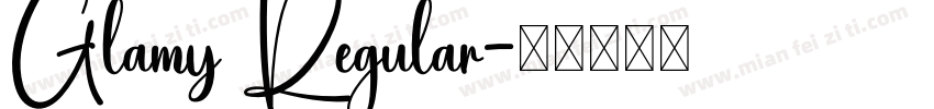 Glamy Regular字体转换